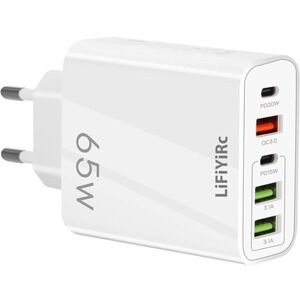 European USB C Charger Block, PD20W QC3.0 Fast Charging Multi Ports, 2 USB C 3 U